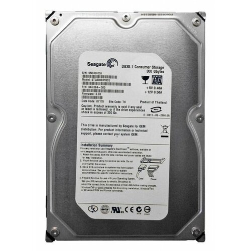 Жесткий диск Seagate ST3300831SCE 300Gb 7200 SATA 35 HDD 890000₽