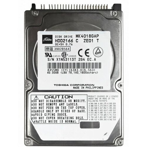 Жесткий диск Toshiba HDD2166 40Gb 4200 IDE 2,5