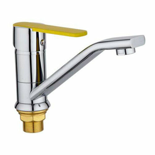 фото Смеситель для кухни с коротким изливом Potato Желтый (P45238-10)