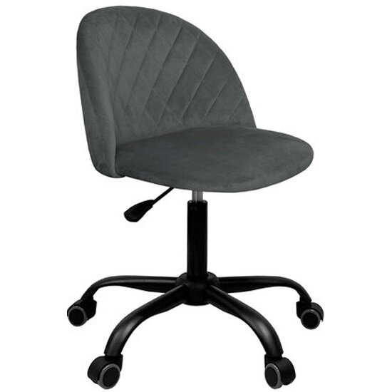 Кресло офисное Brabix Moon MG-074, велюр серый, пятилучие металлическое черное, 532773