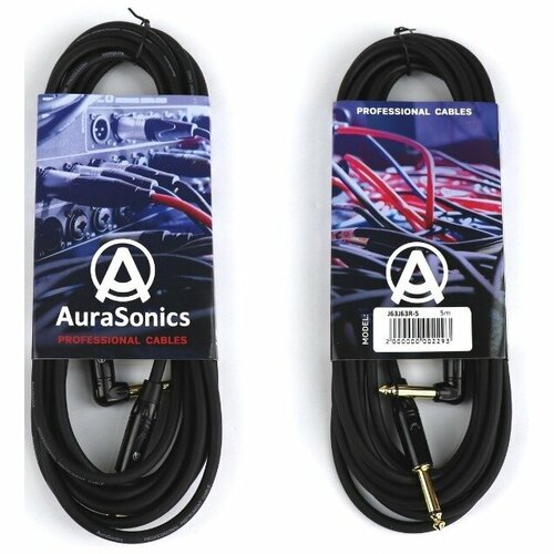 Кабель аудио 1xJack - 1xJack AuraSonics J63J63R-5 5.0m кабель гитарный 5м esp ec c 26