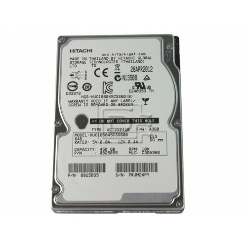 Жесткий диск Hitachi HUC106045CSS600 450Gb 10000 SAS 25 HDD 2643500₽