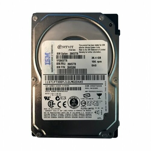 Жесткий диск IBM 26K5778 36Gb 10000 SAS 25 HDD 1688000₽