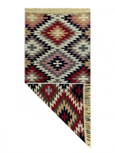Коврик L cadesi Kilim GOLD из хлопка 60x120 серый
