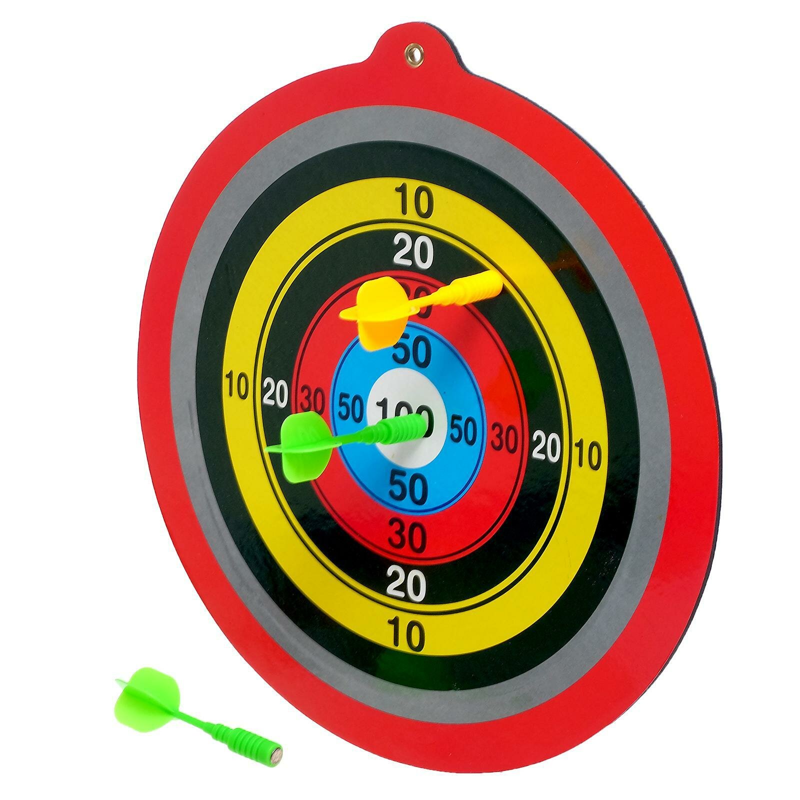 Дартс "Сто очков" с 3-мя магнитными дротиками в комплекте d=25 см цвет микс ЛАС играс