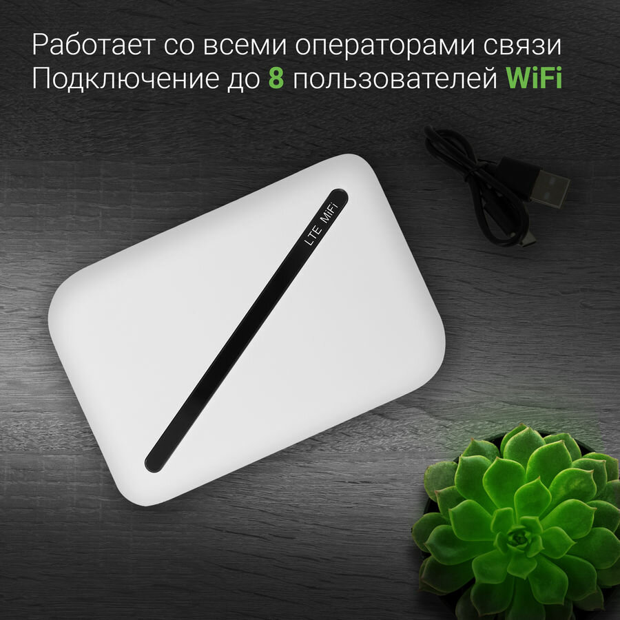 Модем 3G/4G Digma Mobile WiFi DMW1967 USB Wi-Fi Firewall +Router внешний белый