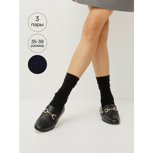 фото Носки weme, 3 пары, размер 35-39, черный
