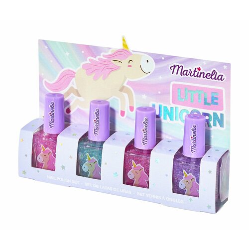 Набор детских лаков для ногтей Martinelia Little Unicorn Nail Polish Set martinelia little unicorn lip gloss nail polish