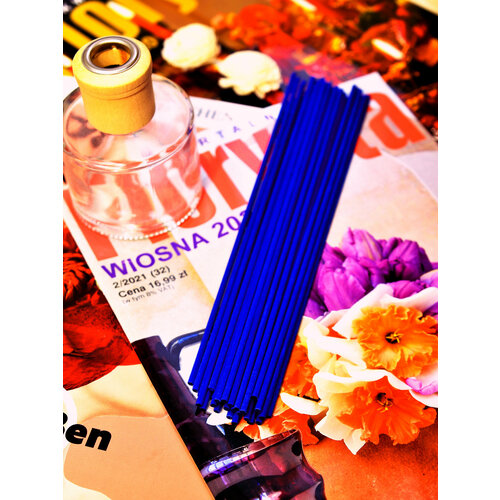Палочки для ароматического диффузора из фибрового волокна 10шт. 22см. Цвет: Синий.
