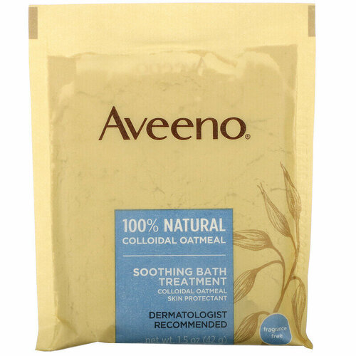 Aveeno, Active Naturals, успокаивающее средство для ванны, без запаха, 8 пакетиков для ванны одноразового применения, 42 г каждый.