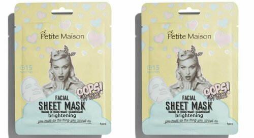 Petite Maison Осветляющая Маска для лица Facial Sheet Mask Brightening,25 мл,2 шт