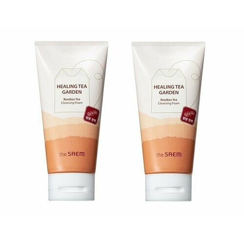 The Saem Пенка для лица с экстрактом ройбуша Healing Tea Garden Rooibos Tea Cleansing Foam, 150 мл, 2 шт