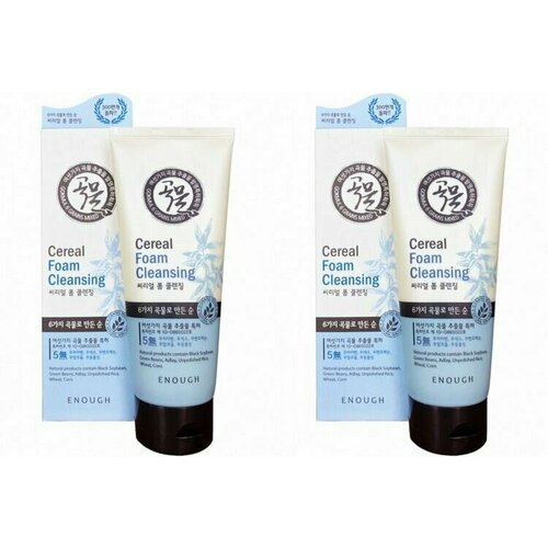 Enough Пенка для умывания 8 GRAINS MIXED CEREAL FOAM CLEANSING 180 мл, 2 штуки