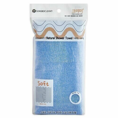 мочалка для душа sung bo cleamy viscose exfoliating body towel из вискозы жесткая 3 шт 13 5 х 15 см Мочалка для душа Sung Bo Cleamy Clean & Beauty Natural Shower Towel (мягкая)