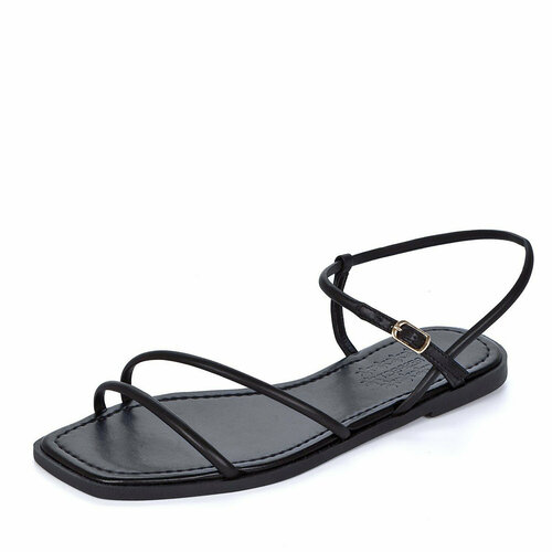Сандалии Respect, размер 37, черный сандалии из кожи на плоской подошве 38 серебристый