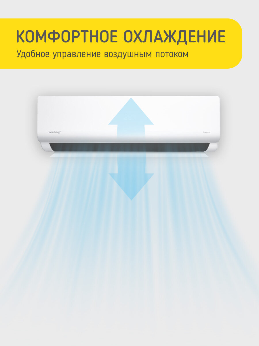 Инверторная сплит-система Freedom STEELBERG STL-IFDC07BG, белый - фотография № 2