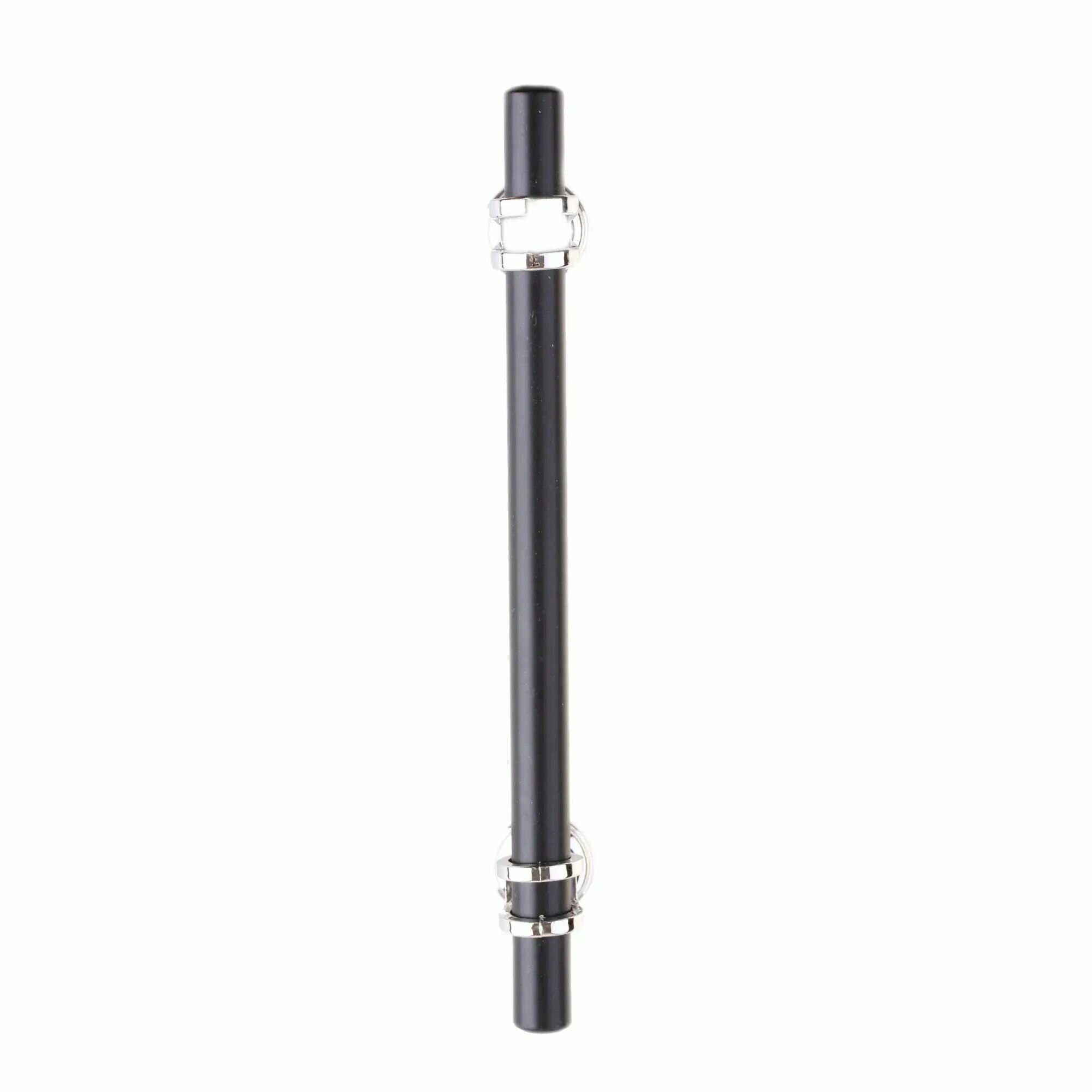 Ручка-рейлинг мебельная 128 мм, цвет черный/хром - фотография № 2