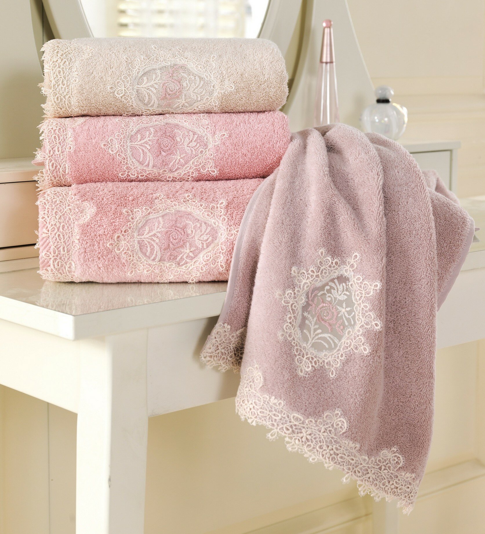 Полотенце Agneta цвет: лиловый (85х150 см) Soft cotton - фото №2
