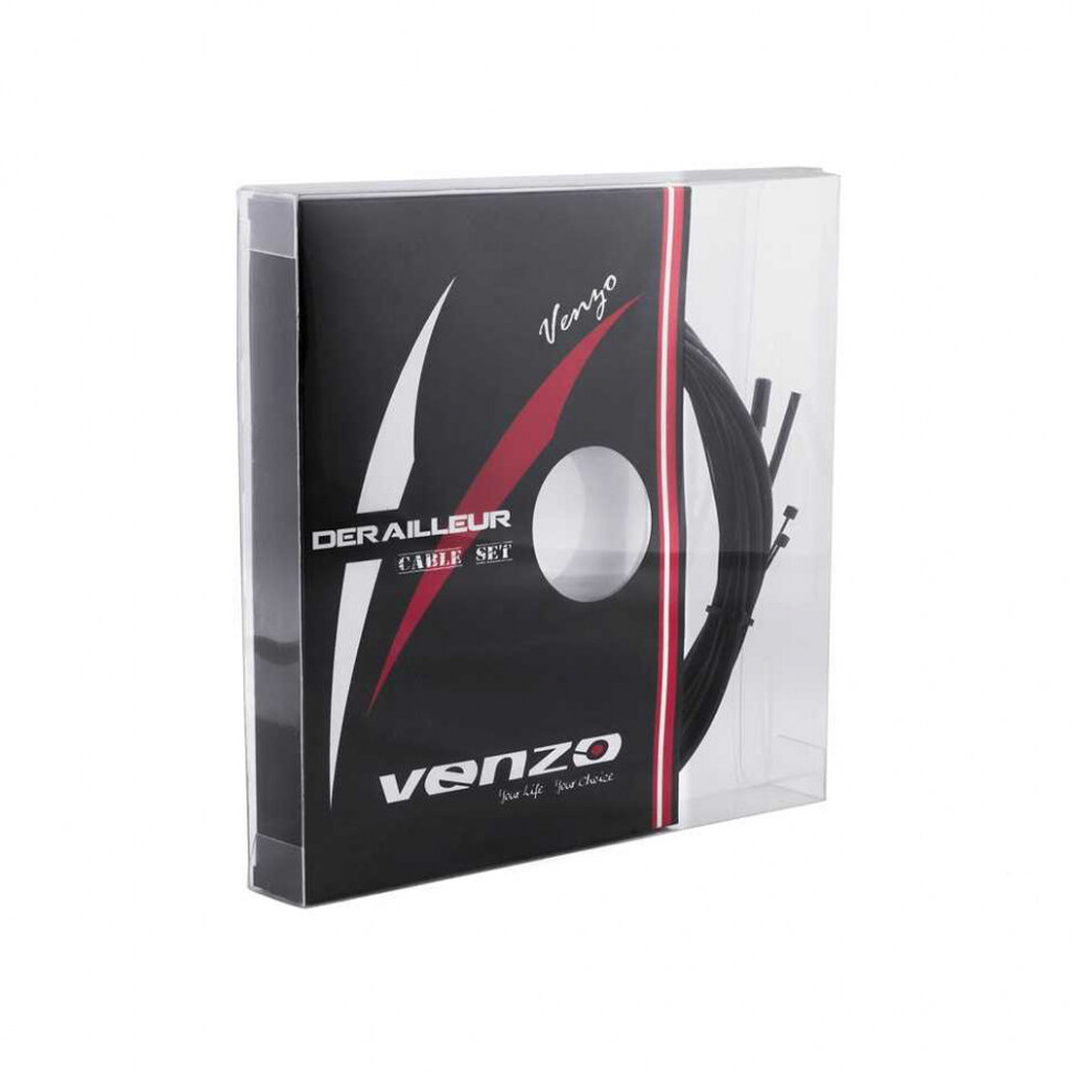 Трос, VZ-C09D-002, 1,2 мм* 2500 мм оплетка, трос F 1600 мм R 2300 мм * комплект тросов оплетка наконечники, VENZO - фото №1