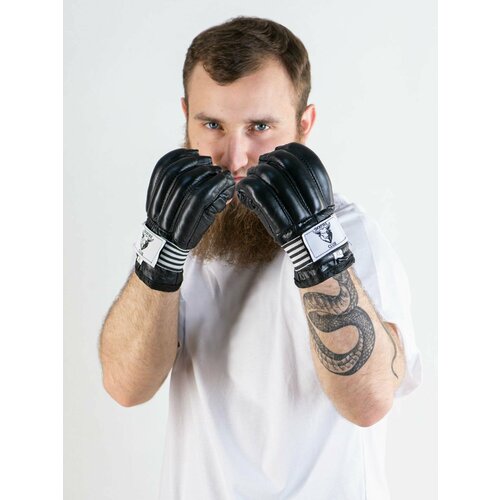 фото Шингарты oxxfire, эластичный манжет на липучке, кожа, черные (m) fireice