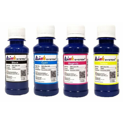 Чернила Inksystem (Фото) водные для Epson 4 цв. по 100 мл (Bk, C, M, Y)
