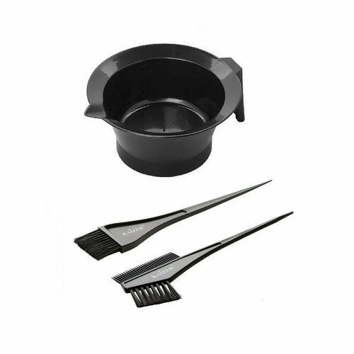 Набор для окрашивания волос Kaizer, ванночка + 2 кисти для краски