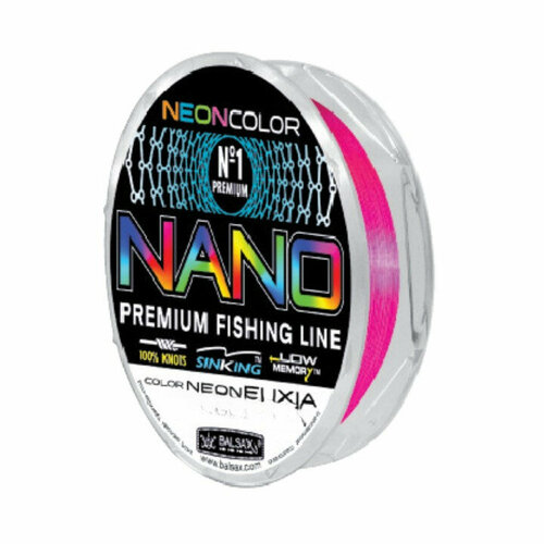 фото Леска balsax nano neon fuxia 0.14 30м