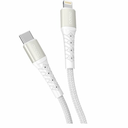 Кабель Deppa USB-C/Lightning 1m 72517 White кабель deppa usb apple lightning 72120 72121 1 5 м 1 шт белый