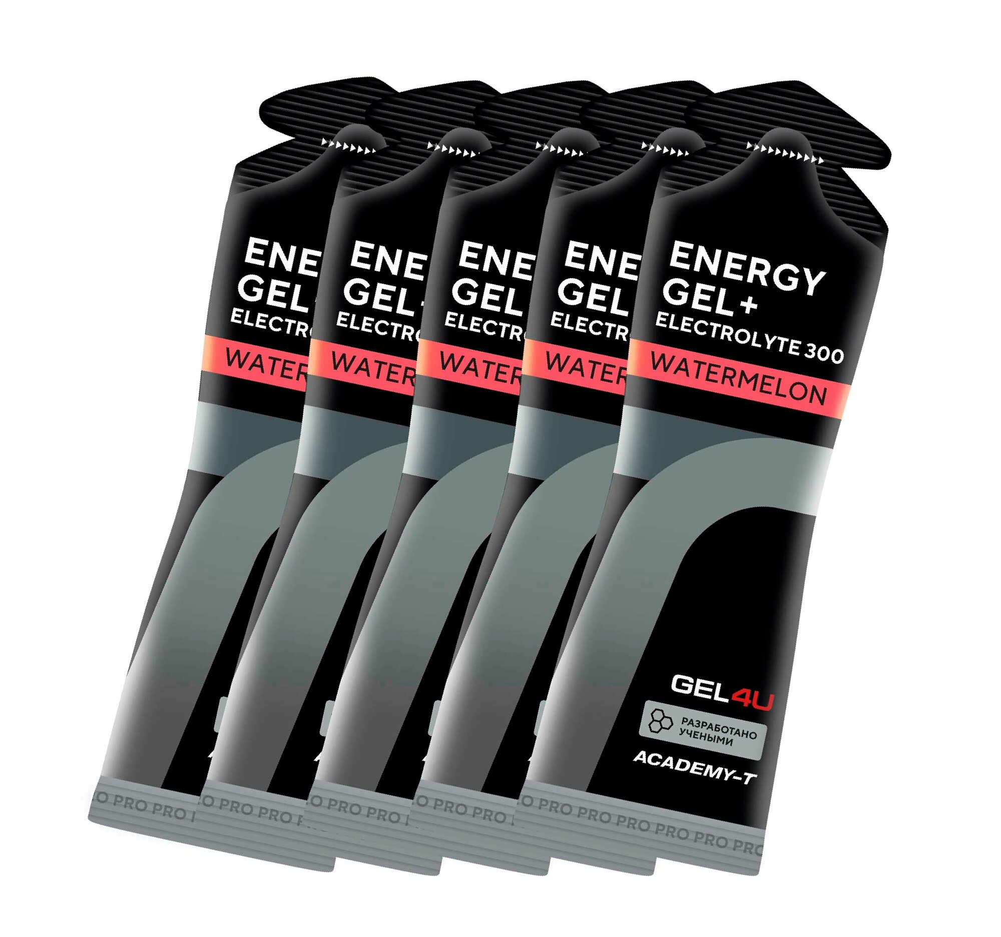 Гель питьевой GEL4U Energy Gel MIX5 5 x 60 г, Арбуз