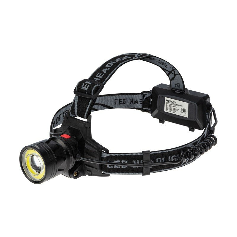 фото Фонарь налобный NEW AGE, четырехрежимный, поворотный, с регулируемым фокусом REXANT, цена за 1 шт