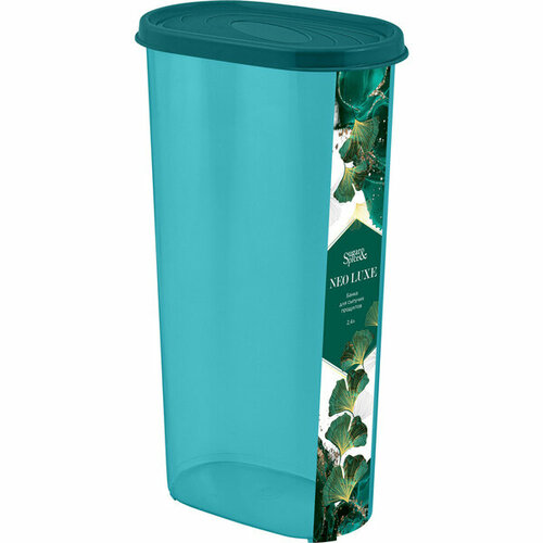 Банка для сыпучих продуктов 2,4л «NEO LUXE» изумрудный агат