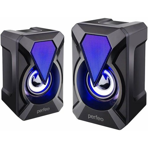 Колонки 2.0 Perfeo FLAMES Черный акустика perfeo pf a4439 flames usb 2 0 черный