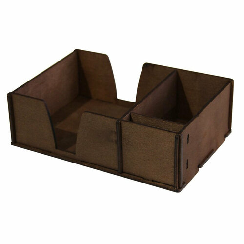 Салфетница с секциями деревянная 196х137х65 Орех 101878 1173₽