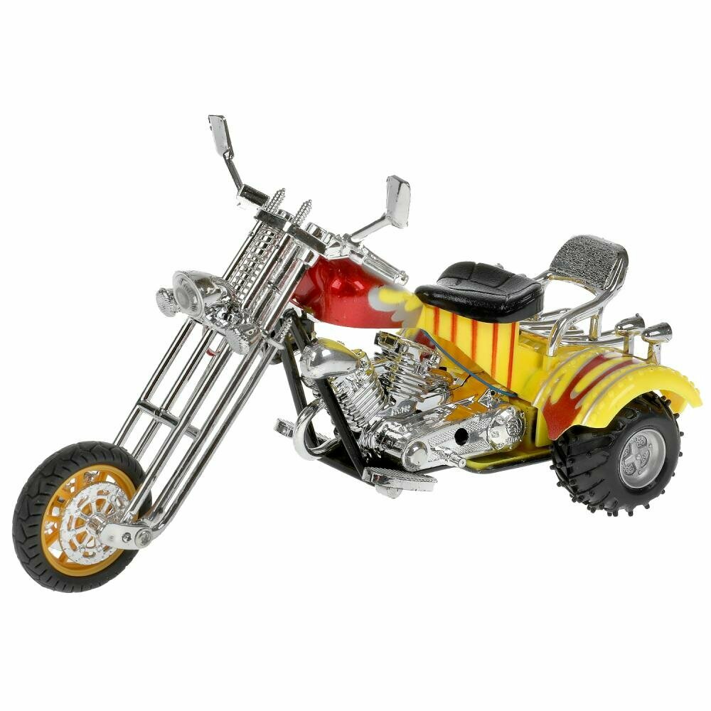 Модель мотоцикла Технопарк Трайк желтый, свет, звук ZY797890-R-y