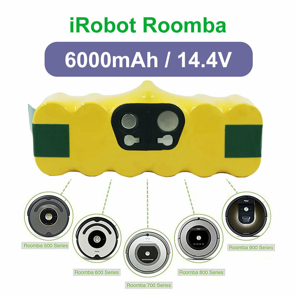 Аккумулятор для робота-пылесоса iRobot Roomba 144V 6000 mAh Ni-MH Для Айробот Румба моделей 500 510 530 540 550 560 570 580 600 700 R3