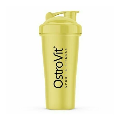 фото Шейкер желтый спорт ostrovit shaker sport 700 мл с сеткой и мерной шкалой