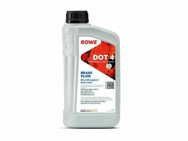 Тормозная жидкость ROWE HIGHTEC BRAKE FLUID DOT3/DOT4 SAE J1703/1704 ISO4925 CL3/4 (1л) 25101001099