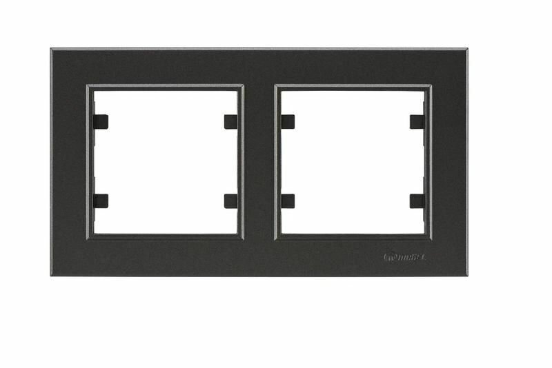 фото Рамка 2-м Karea горизонт. дым. металлик Makel 56050702