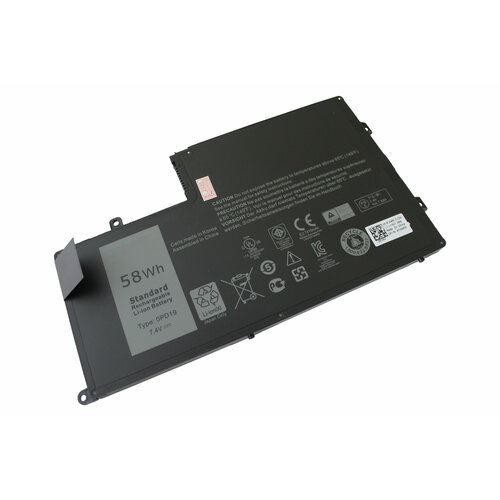 Аккумулятор 0PD19 для ноутбука Dell Inspiron 15-5000 7.4V 58Wh (7830mAh) черный аккумулятор для dell 15 5000 11 1v 3705mah org p n 0pd19 01v2f 01v2f6 0dfvyn 1v2f6 58dp4
