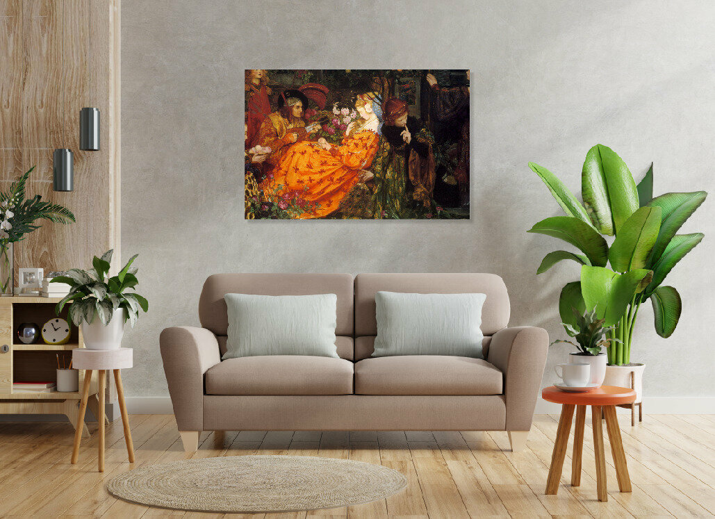 Картина на стену "Обольщение богатством" на холсте интерьерная / пано 60 х 40 см