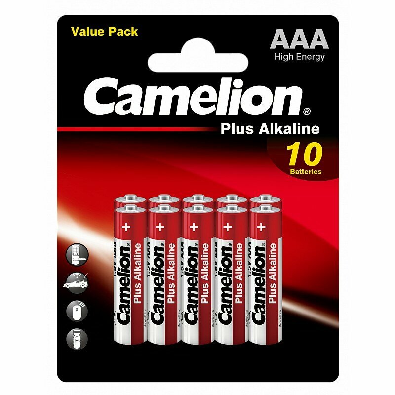 Батарейки Camelion Plus Alkaline ААА 10шт - фото №1