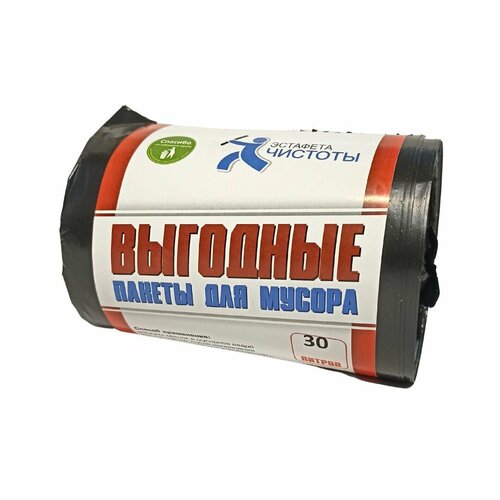 Мешки для мусора 45*55 30л 25мкм 30шт (2675) Полиэтилен орелпромпак