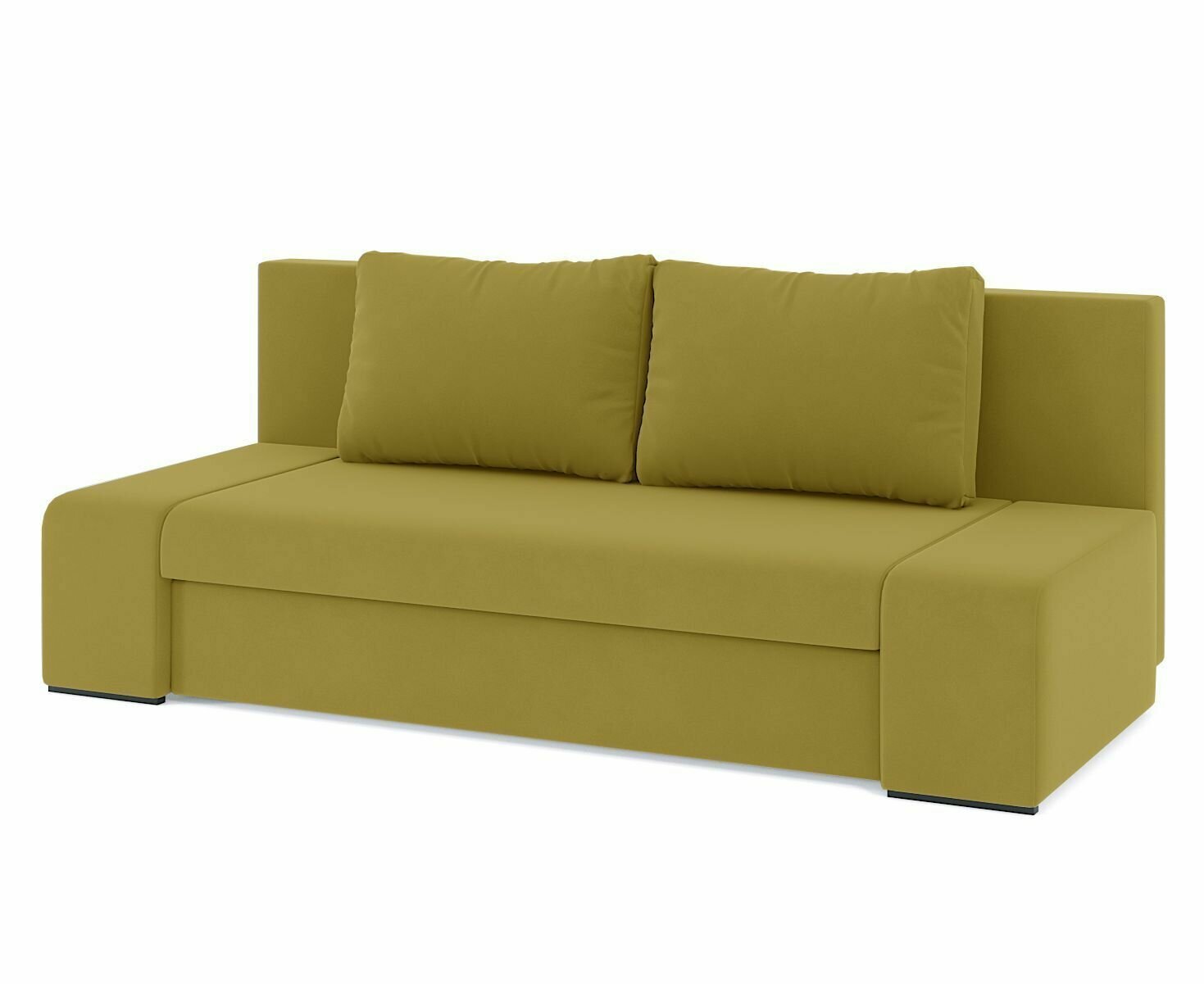 фото Диван-кровать Сан Ремо еврокнижка, велюр Зара Yellow 44, ящик для белья