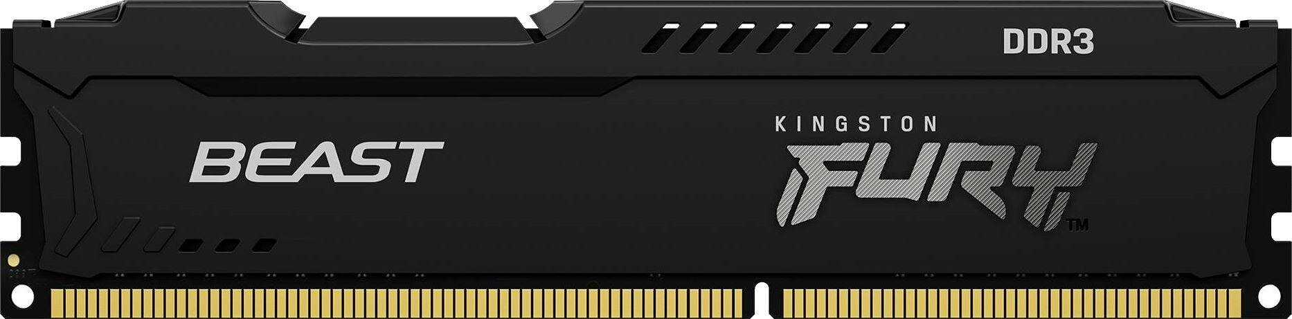 Оперативная память для компьютера Kingston FURY Beast Black DIMM 4Gb DDR3 1600 MHz KF316C10BB/4
