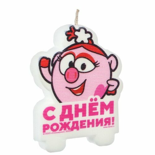 Свеча в торт С Днем Рождения Смешарики 49х67 см 448₽