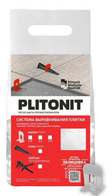 фото Зажим для укладки плитки Plitonit Profi 2 мм