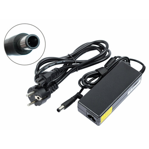 Блок питания (сетевой адаптер) VIXION для ноутбуков HP 19V 4.74A 90W 7.4x5.0 мм с иглой черный, с сетевым кабелем