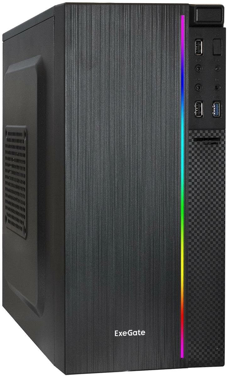 Корпус microATX Exegate mEVO-9302-RGB-500W-12 500 Вт чёрный