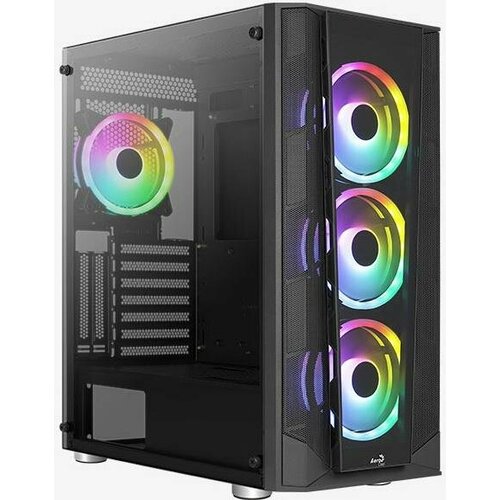 Корпус ATX Aerocool PRISM-G-BK-v2 Без БП чёрный компьютерный корпус aerocool hive g bk v2 accm pv27043 11