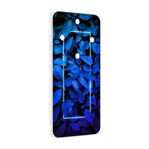 Чехол MyPads голубые цветочки неон для Honor Magic 5 Lite / Honor X9a задняя-панель-накладка-бампер